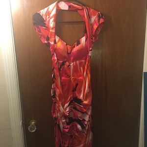 Caché Back out,cap sleeve cocktail dress